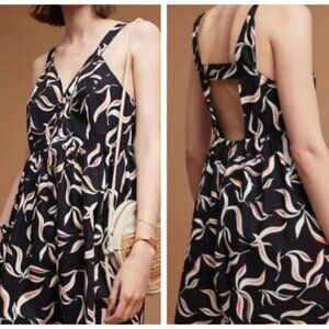 Anthropologie Hei Hei Women's Palma Printed Cutout Sleeveles Romper Shorts Sz M
